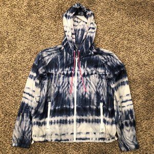 American Eagle blue tie-dye windbreaker